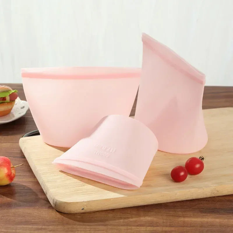 Reusable Food-Grade Silicone Leakproof Storage Bag