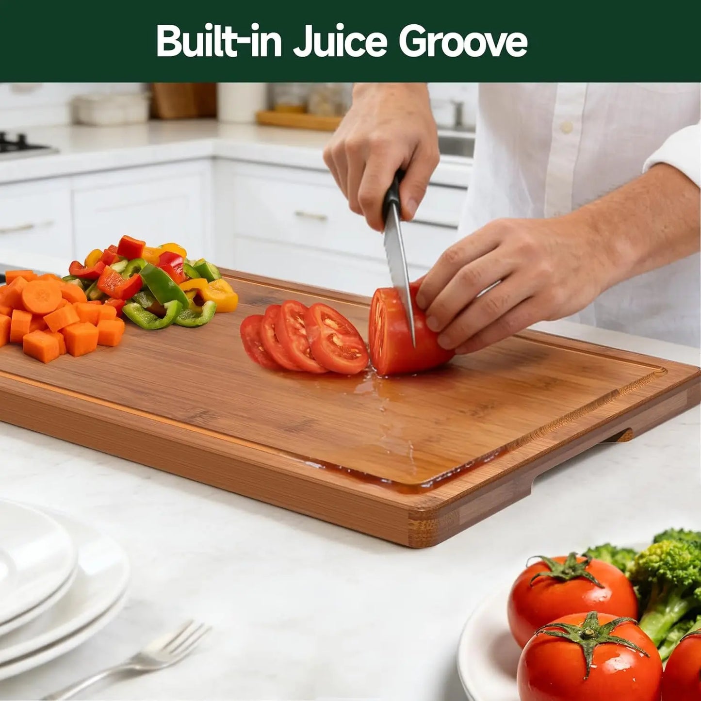 Organic Bamboo Cutting Board Set