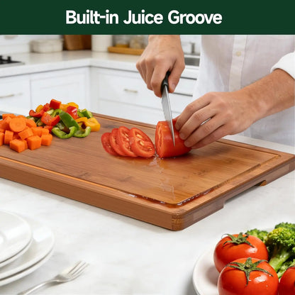 Organic Bamboo Cutting Board Set