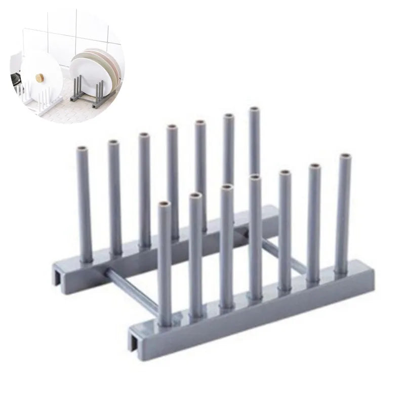 Bamboo Dish Drying Rack — 8 Grid, Foldable Drainage Board