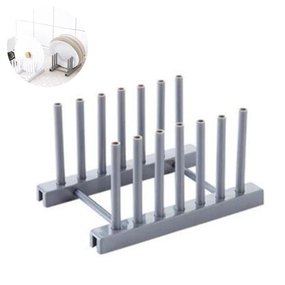 Bamboo Dish Drying Rack — 8 Grid, Foldable Drainage Board