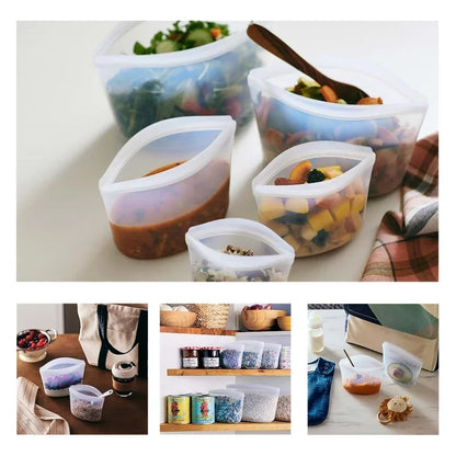 Reusable Food-Grade Silicone Leakproof Storage Bag
